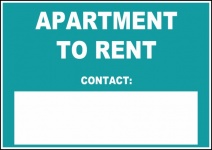 Apartment To Rent Sign