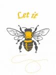 Bee Illustration Clipart Poster