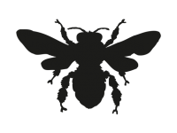 Clipart della siluetta dell'ape
