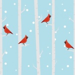 Păsări Iarnă Zăpadă Copaci