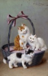 Cat Kitten Vintage Painting