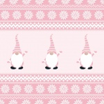 Christmas Gnomes Pattern Background