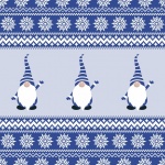 Christmas Gnomes Pattern Background