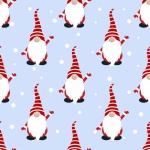 Christmas Gnomes Winter Pattern