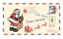 Christmas Santa Vintage Letter