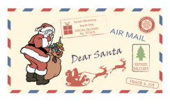 Navidad Papá Noel Carta Vintage