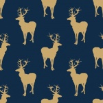 Deer, Stag Vintage Pattern