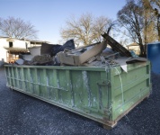 Dumpster on trash day