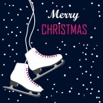 Ice Skates Christmas Background