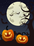 Halloween Cemetery Illustration