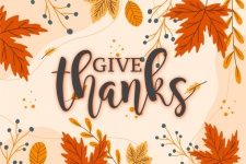 Thanksgiving GIVE THANKS Poster