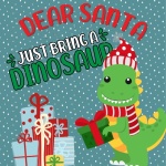 Navidad santa dinosaurio