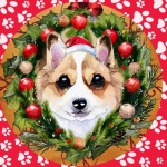 Ghirlanda di faccia di cane di Natale