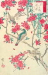 Japán art madarak virágok
