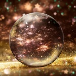 Sphere glittering glamorously sparkling