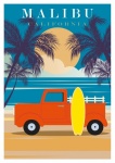 Malibu California utazási poszter
