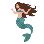 Mermaid Swimming In Sea