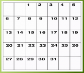 Blocco note del mese del calendario dell