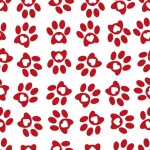 Pawprints Hearts Pattern Background
