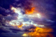 Foto delle nuvole del cielo al tramonto