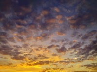Solnedgång moln himmel