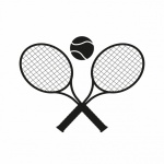 Tennis Racket Silhouette Clipart