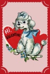 Valentine Retro Poodle Card