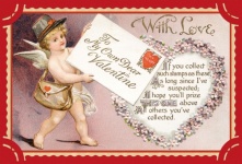 Cupidon Chérubin Vintage Saint Valentin
