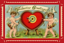 Cupidon Chérubin Vintage Saint Valentin