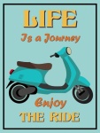 Vespa moped retro affisch