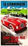 Plakat wyścigów samochodowych w stylu vi
