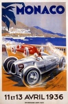 Affiche de course automobile vintage