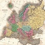 Vintage mapa Evropy 5