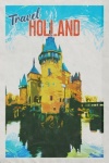 Vintage reseaffisch Holland