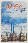 Affiche de voyage vintage NY City