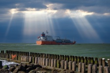 Cargo ship, vessel, North Sea