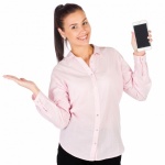 Woman Holding A Phone