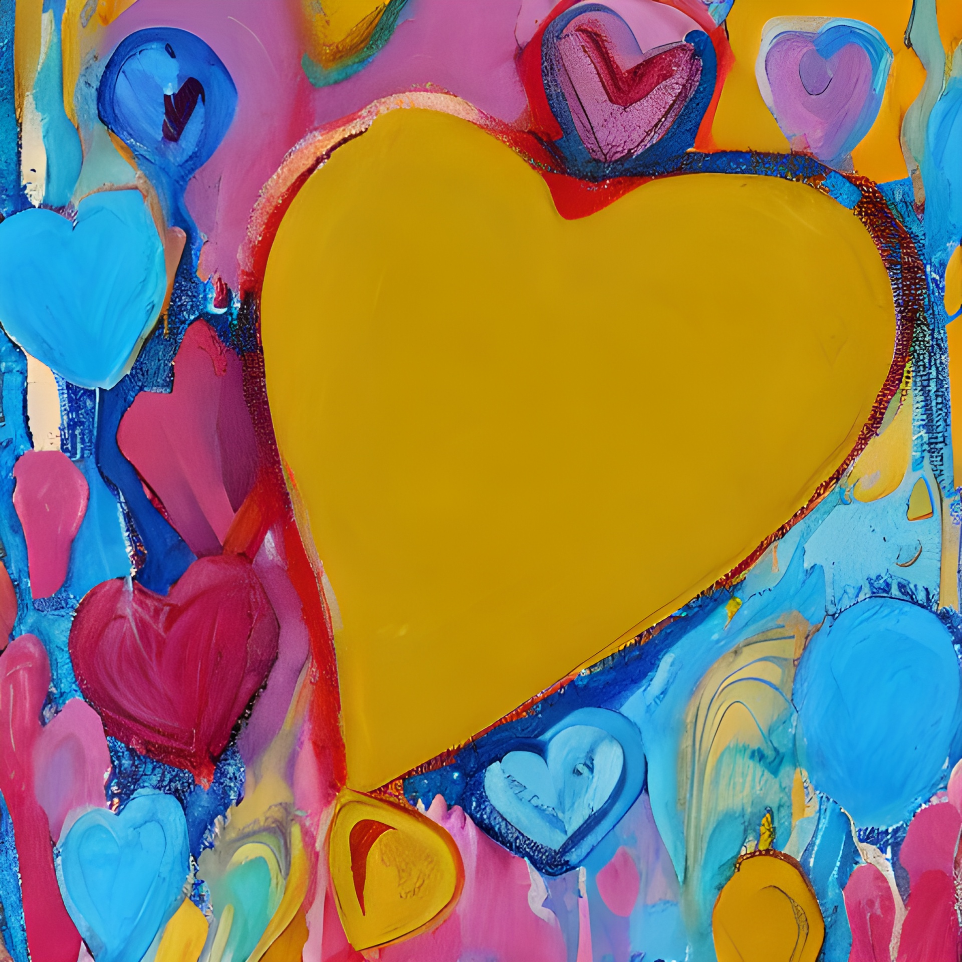 Golden Heart Abstract Art Free Stock Photo - Public Domain Pictures