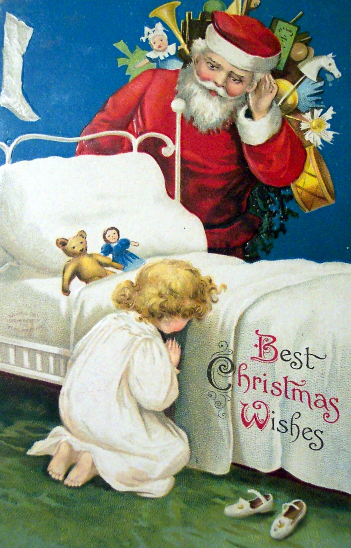 Christmas Santa Claus Postcard Free Stock Photo - Public Domain Pictures