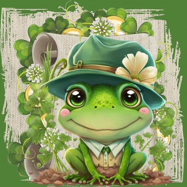 St. Patrick's Day Frog Free Stock Photo - Public Domain Pictures