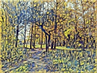 Landscape in Smolensk with trees
