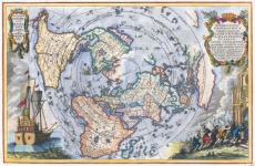 Weltkarte von 1702