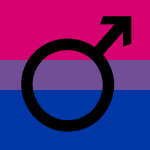 Bisexuální muž černý na vlajce hrdosti