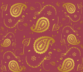 Brown And Gold Paisley Pattern