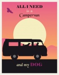Campervan Retro Travel Poster