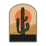 Sivatagi kaktusz naplemente Clipart
