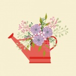 Flowers In Watering Can