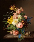 Vaso de flores arte vintage