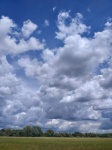 Sky Clouds Meadow Landscape