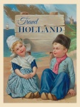 Holandsko cestovní plakát Vintage